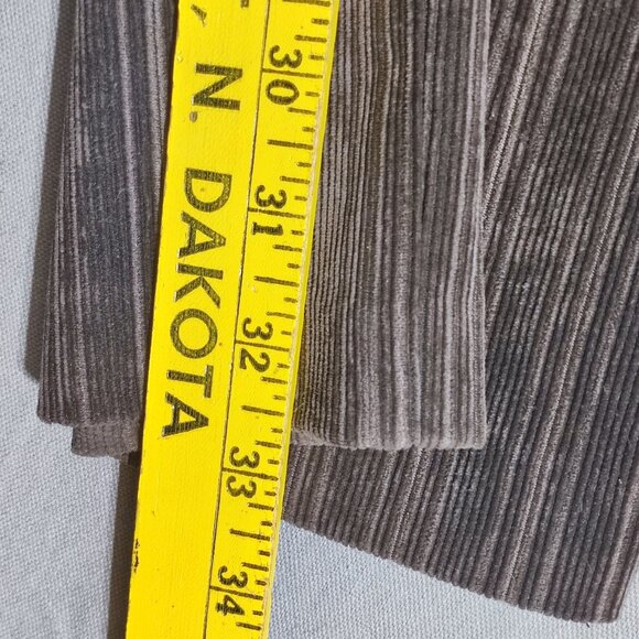 Abbie Mags corduroy pants women's size 12 brown stripes pattern straight leg - Picture 10 of 12